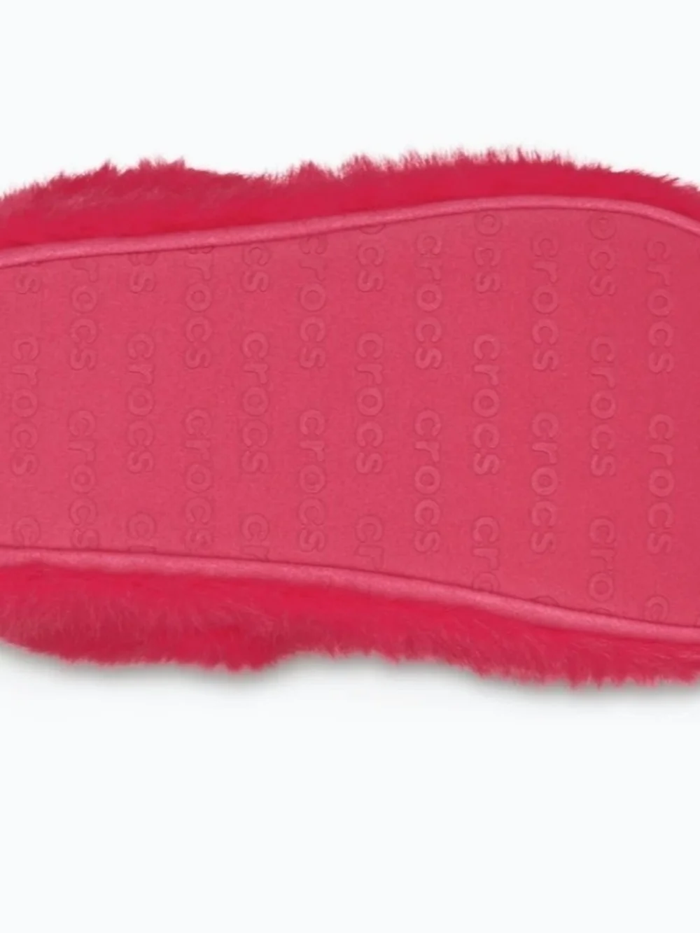 CROCS Adult Fuzzy Slip-On Warmers in Bright Pink